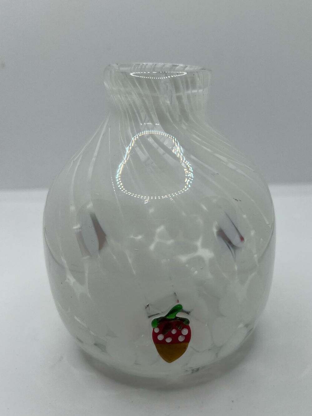 Anthropologie Valentines Icon Confetti Glass Vase with Red Strawberry Accent - Picture 3 of 5